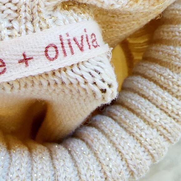 ALICE & OLIVIA GOLD WITH SPARKLE TURTLENECK SWEATER - Picture 6 of 6